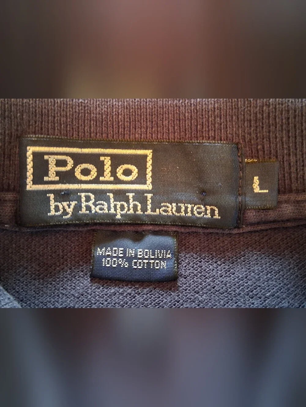 VTG 90s Polo Ralph Lauren Navy Blue Long Sleeve Polo Shirt Men's Large